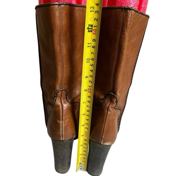 Chloe Tall Leather Heel Boots Size 36 Made In Italy Bohemian Chic - Picture 7 of 9